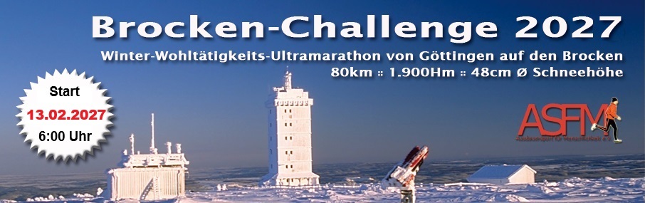 Brocken-Challenge: Erlebnis- und Wohlt�tigkeitslauf von G�ttingen zum Brockengipfel